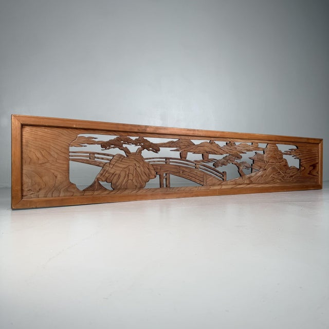Japanese Ranma Wooden Architectural Panel, 1950s For Sale - Image 6 of 13