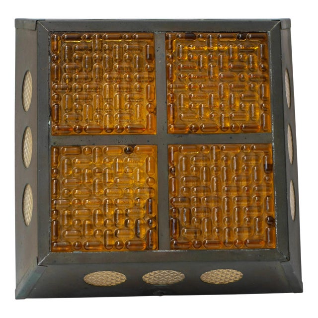 Copper and Glass Sconce by Nils Ledung for Bankeryd For Sale