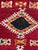 Pretty vintage tribal Moroccan rug with beautiful geometrical and tribal design and nice colours with red, orange, yellow...