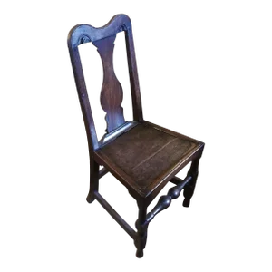 Mid 18th Century George I Oak Side Chair With Carved Details