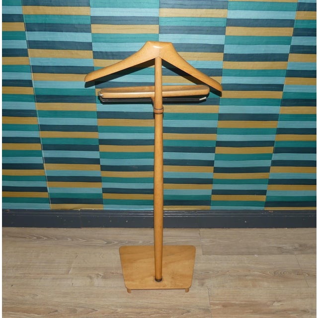 Vintage Valet Stand in Wood, 1970s For Sale - Image 4 of 6