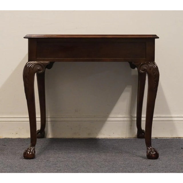 Sherrill Occasional Cth Banded Mahogany Traditional Chippendale Style 24" Accent End Table For Sale - Image 10 of 12