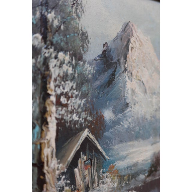 Late 20th Century Original Mountain Landscape Oil Painting by George Whitman For Sale - Image 4 of 12