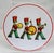 Hollywood Regency Vintage 1987 Vista Alegre Portugal “Christmas Magic” Porcelain Coasters, Set of 6 For Sale - Image 3 of 9