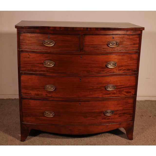 Bombé Chest of Drawers in Mahogany, Early 19th Century For Sale - Image 12 of 12