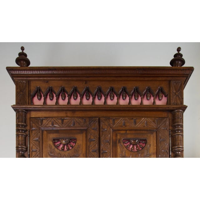 Carved Oak Wardrobe, Brittany, France, 1900 For Sale - Image 6 of 15