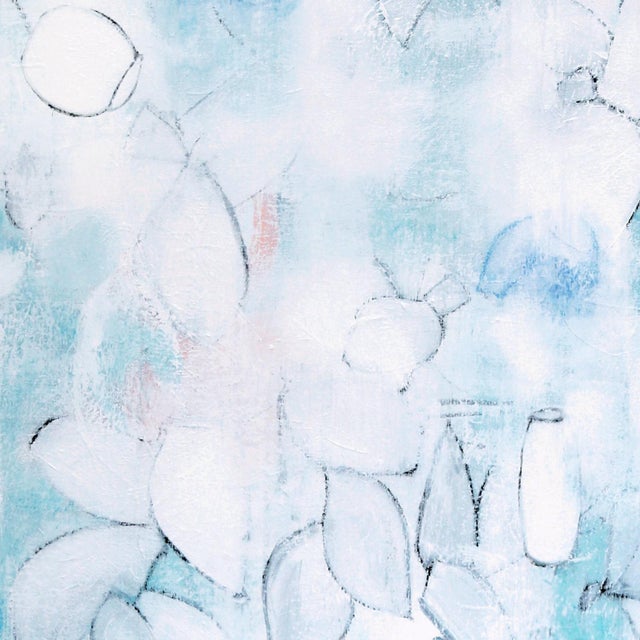 Wood "Float No. 30 - Held Interval" - Luminous Abstract Blue Painting For Sale - Image 7 of 10