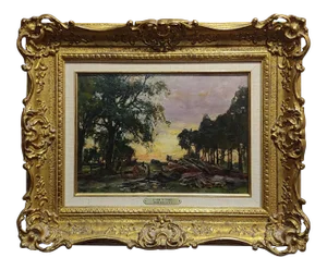 Henry John Yeend King 19th Century "View in Surrey Landscape" Oil Painting C. 1890s