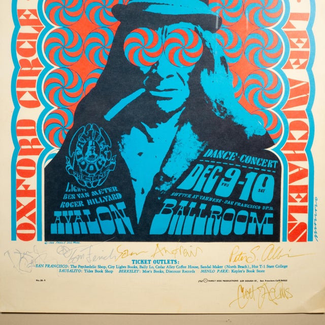 Victor Moscoso Original Big Brother & the Holding Company Concert Poster, Signed, San Francisco 1966 For Sale - Image 4 of 7
