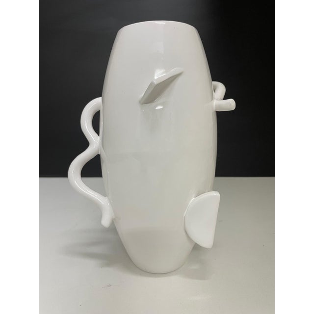 Deabaltea Vase in White Glazed Clay by Alessandro Mendini for Zanotta, 2010s For Sale - Image 9 of 9