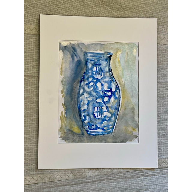 Metal Blue and White 13 Contemporary Painting For Sale - Image 7 of 11