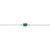 Metal Dainty Stackable Emerald Chain Bracelet in Pure 925 Silver for Everyday Wear For Sale - Image 7 of 11