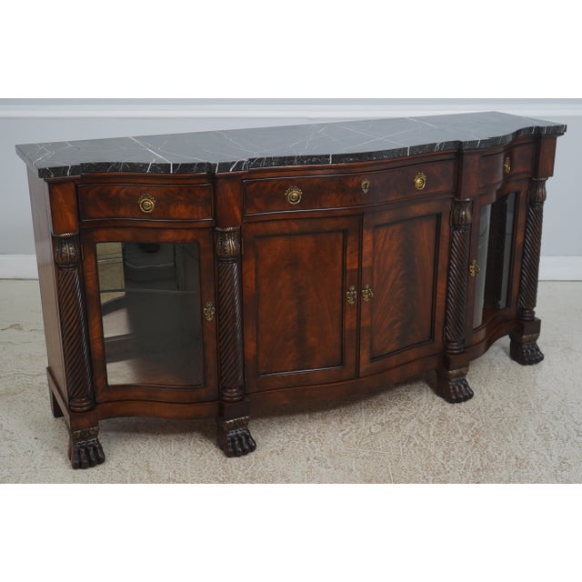 Age: Approx 25 Years Old Details: Historic Natchez Collection Mahogany Adjustable Shelves Ball & Claw Feet Dovetailed...