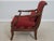 Traditional Ethan Allen Carved Frame Upholstered Lounge Chair For Sale - Image 3 of 12