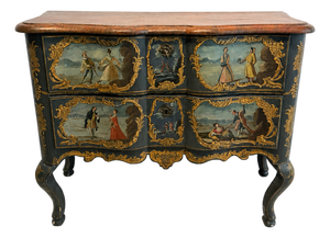 Carved, Lacquered and Painted Chest of Drawers, Sicily, 1700s
