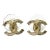 Chanel Gold Pink Crystal Overlapped Piercing Earrings - 2 Pieces For Sale