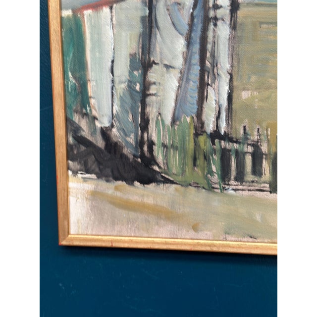 S. Hamlet, Abstract Landscape, 1960s, Oil Painting on Canvas, Framed For Sale - Image 10 of 17