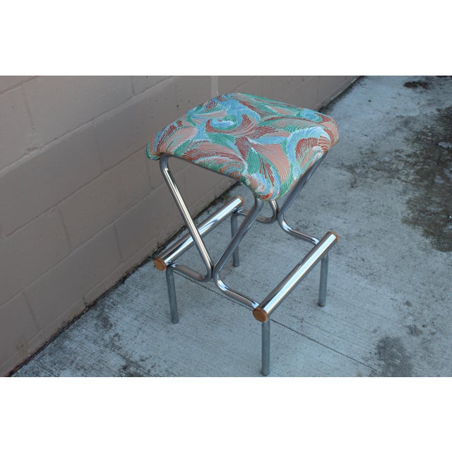 Milo Baughman 1950s Mid-Century Modern Milo Baughman Style Bar Stool For Sale - Image 4 of 7