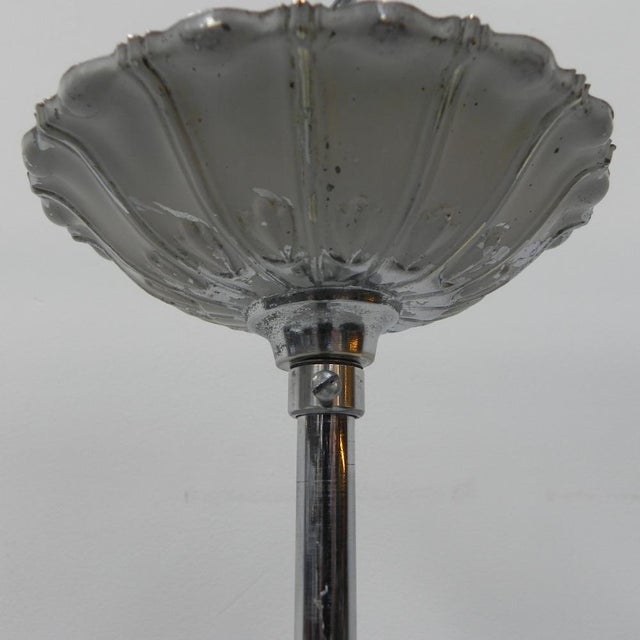 Art Deco Hanging Lamp with Pink Glass Shade, 1930s For Sale - Image 3 of 17