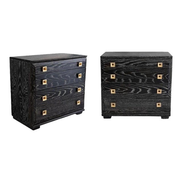 Cerused Bachelor Chests Mid-Century Raymond Loewy for Mengel - A Pair For Sale