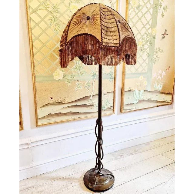 Vintage Bronze Floor Lamp with Entwined Snakes, 1950s For Sale - Image 5 of 15