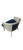 1970s Hollywood Regency Italian Cobalt Blue Velvet Cane Back Chair Vintage For Sale - Image 5 of 9