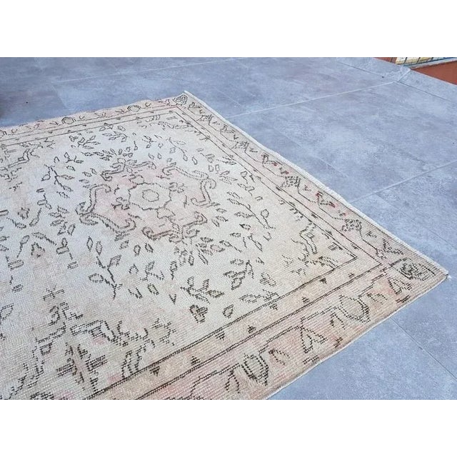 1960s Oushak Vintage Tribal Carpet For Sale - Image 4 of 11