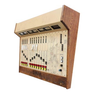 Decorative Folk Art Arrakis Stereo 12 Channel Broadcast Audio Console For Sale
