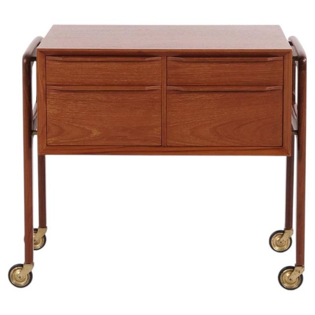 Small Teak Freestanding Sewing Chest attributed to Arne Vodder, 1950s For Sale - Image 10 of 10