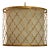 Regina Andrew Modern Gold Leaf Finished Geometric Drum Shade Pendant For Sale
