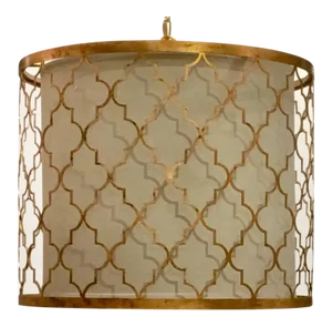 Regina Andrew Modern Gold Leaf Finished Geometric Drum Shade Pendant