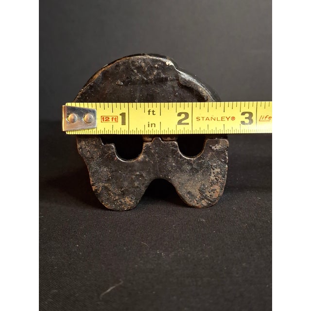 American Rare Black Colorway Antique Hubley Cast Iron Fido Dog Still Bank 1904 Orig Paint For Sale - Image 3 of 18