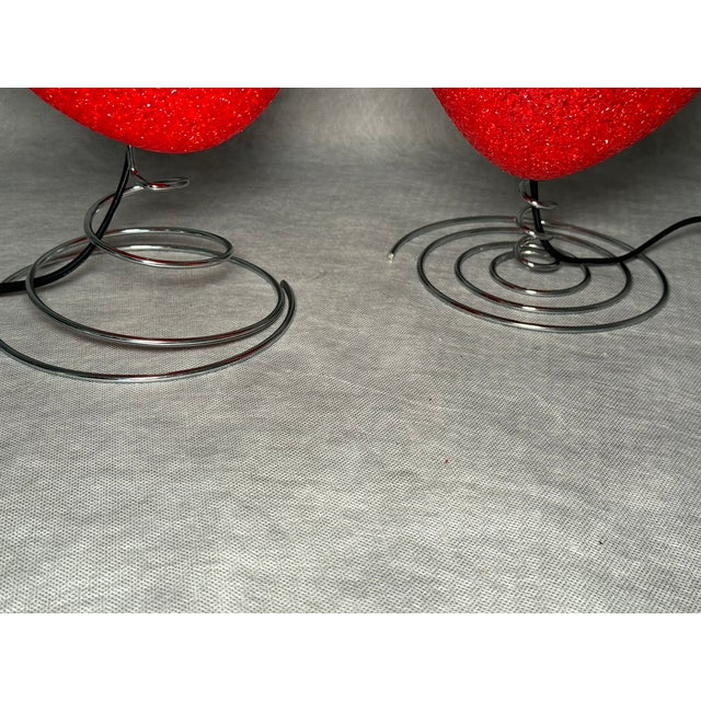 Heart-Shaped Table Lamps, 1990s, Set of 2 For Sale - Image 4 of 10