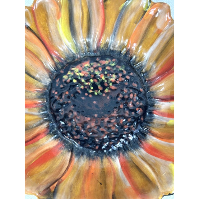 1980s Vintage Sunflower Bowl For Sale - Image 5 of 9