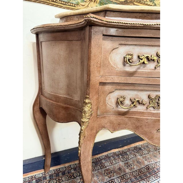 Vintage French Chest with Marble Top For Sale - Image 9 of 11