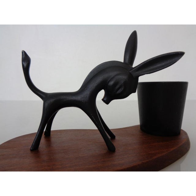 Metal and Teak Donkey Toothpick Holder, Germany, 1960s For Sale - Image 11 of 18