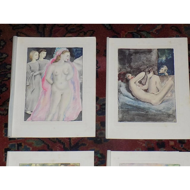 This set of twelve (12) hand colored copperplate engravings by the well listed French artist Mariette Lydis...