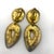 Modern 1980s Brutalist Dominique Denaive Textured Clip Earrings Signed - 2 Pieces For Sale - Image 3 of 4