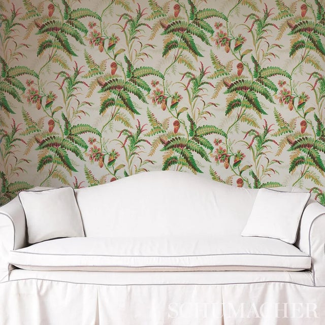 Schumacher Sample - Schumacher Myers Fern Wallpaper in Document For Sale - Image 4 of 5