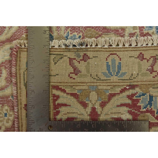 Kerman Rug 5’6” X 8’6” Red Wool Vintage Distressed Hand-Knotted Carpet For Sale - Image 14 of 14