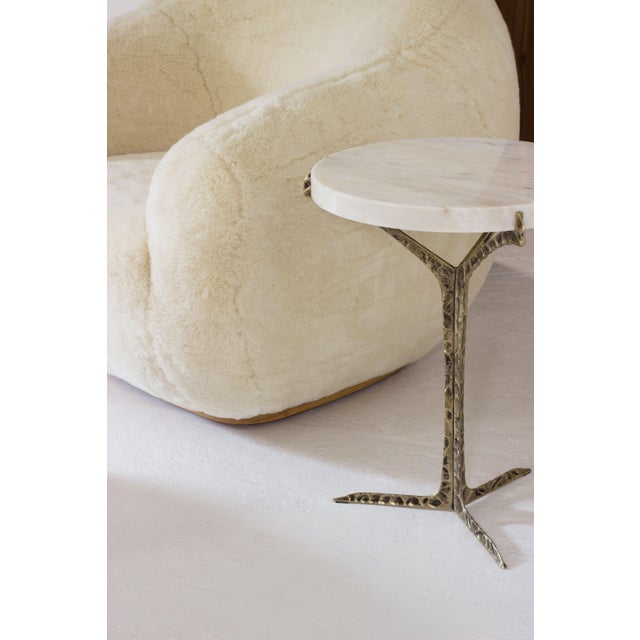 Alentejo Side Table in Estremoz Marble from Insiderland For Sale - Image 9 of 16