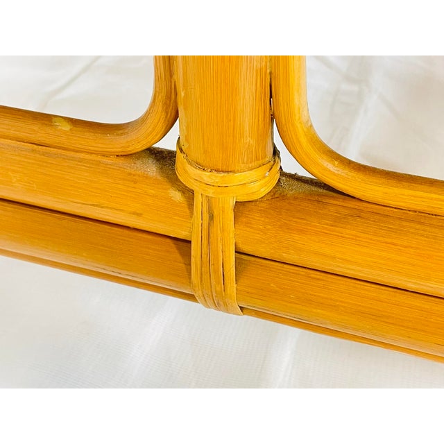 Vintage Bamboo Coffee Table With Capiz Shell Inlaid Top, 1970s For Sale - Image 15 of 18