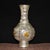 1950s Vintage Silver-Gilt Copper Vase With Calligraphy Motif - Asian Altar Vessel For Sale - Image 5 of 9