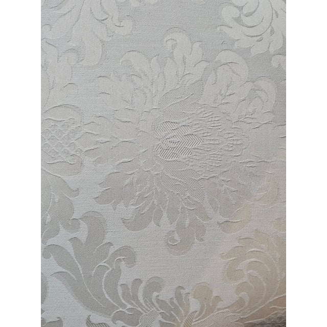 Pair of Kindel Winterthur Collection Mahogany Clawfoot Dinning Arm Chairs Silk For Sale - Image 11 of 11