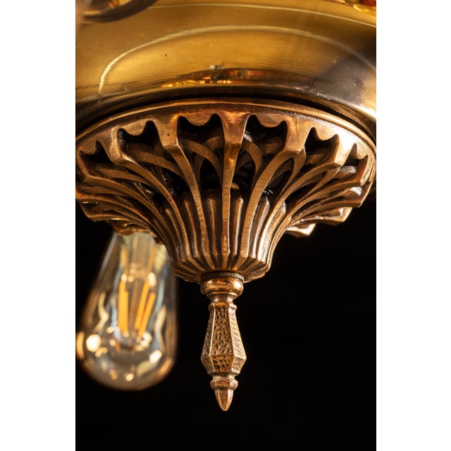 1920s Antique 1920s Mid-West Fan Lite Retractable-Blade Ceiling Fan and Light Fixture For Sale - Image 5 of 8