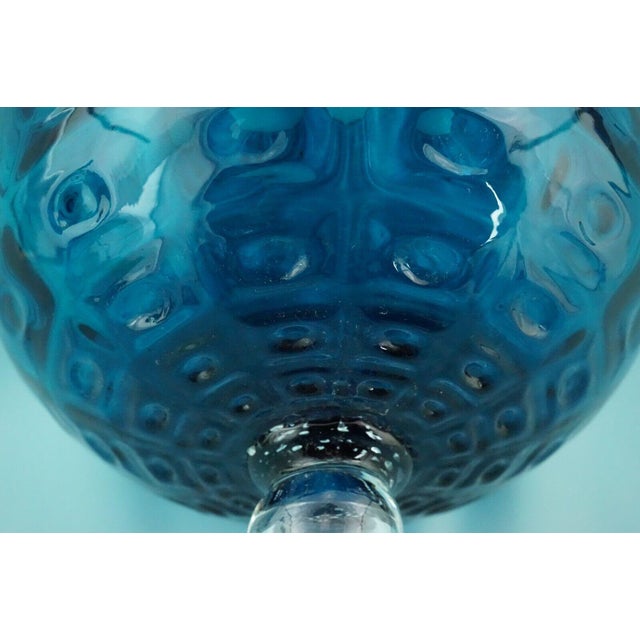 Large Vintage Blue Glass Cup Vase, 1970s For Sale - Image 16 of 18