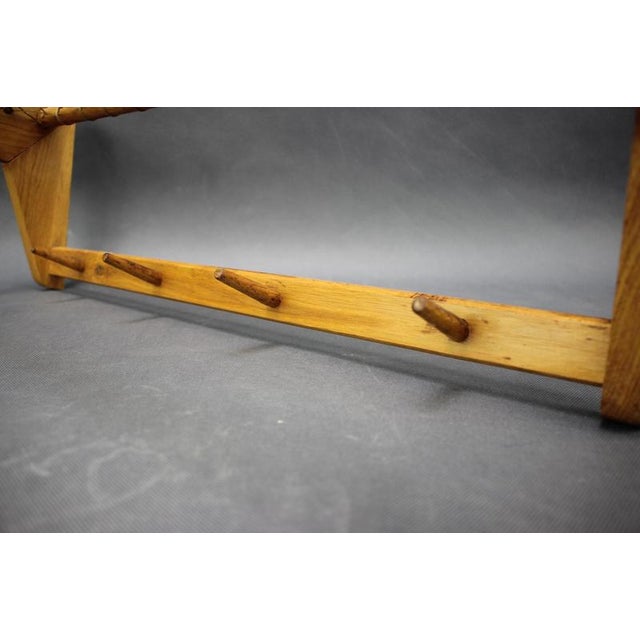 Mid-Century Wall Mounted Coat Rack and Shelf, Czechoslovakia, 1950s For Sale - Image 4 of 13