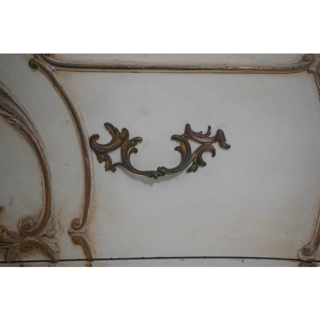 Antique French Carved Mahogany Painted Dresser For Sale - Image 9 of 18