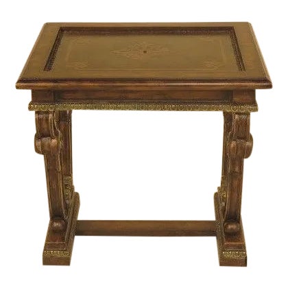 Traditional Continental Style Carved Base Occasional Table For Sale