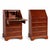 Vintage Yew Wood Compact Bureau with Drawers For Sale - Image 3 of 10